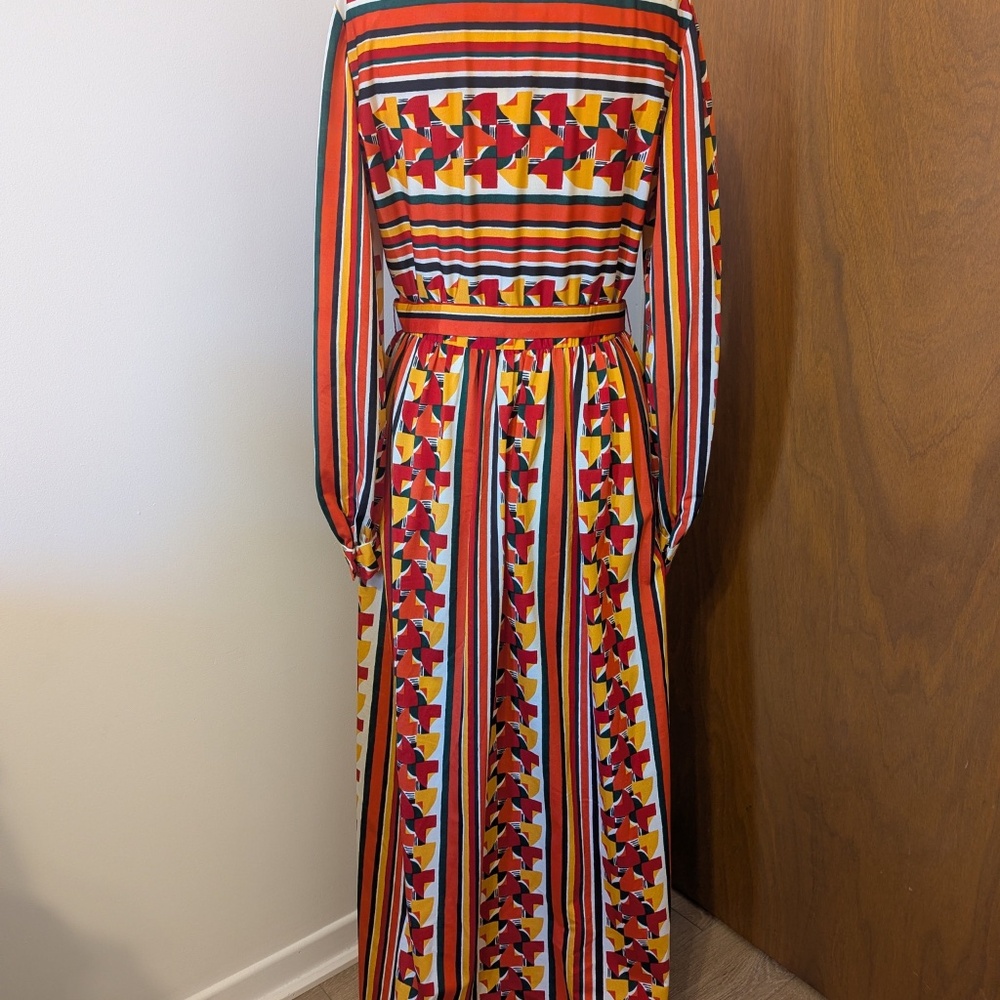 70's Colourful long sleeve dress - Picture 10 of 14
